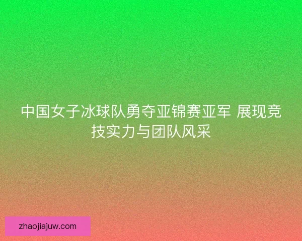 中国女子冰球队勇夺亚锦赛亚军 展现竞技实力与团队风采